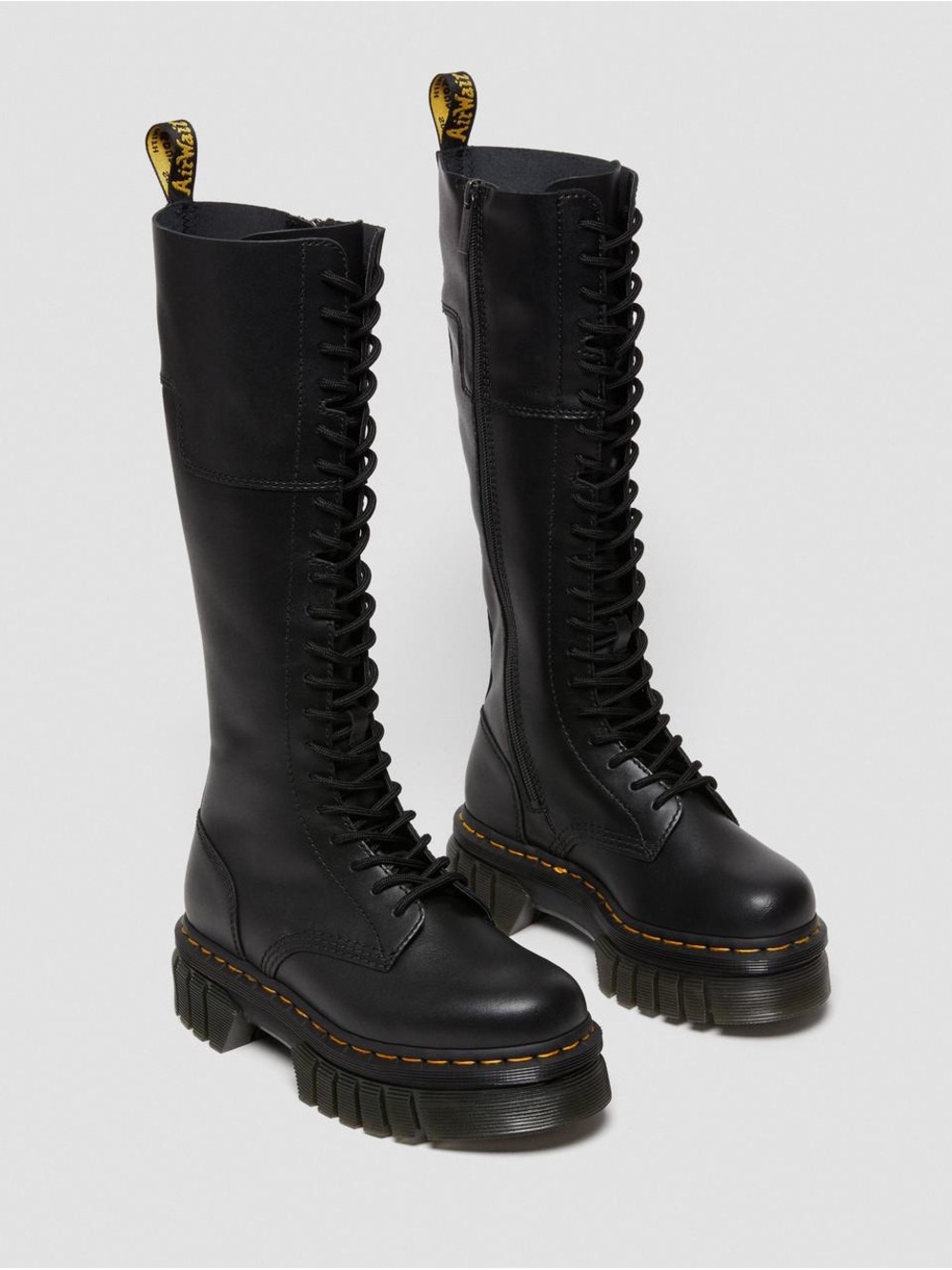 Dr. Martens AUDRICK 20-EYE LEATHER KNEE HIGH PLATFORM BOOTS - Picture 5 of 12